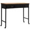 vidaXL Console Table with Castors 39.4"x13"x31.5" Solid Wood Fir
